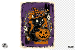 Distressed Vintage Halloween Design Clipart Product Image 1
