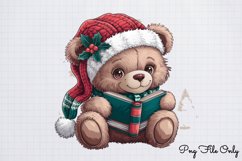 Christmas Teddy Bear Sublimation Clipart PNG Product Image 1