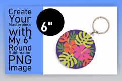 Cute Flamingo with Flowers Round Design PNG Product Image 1