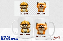 Coffee quote Mug sublimation, funny sad and happy Pekingese Product Image 1