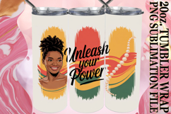 Luminous Sublimation 20oz tumbler wrap, Juneteenth Product Image 1