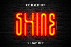 3d neon shine editable text effect, glow neon text style Product Image 1