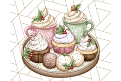Christmas Sweet Shoppe Clipart PNG, Pastel Bakery Art Product Image 3