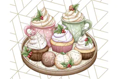 Christmas Sweet Shoppe Clipart PNG, Pastel Bakery Art Product Image 3