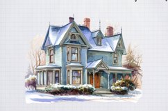 Victorian Winter Clipart Sublimation PNG Product Image 1