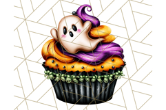 Ghost Café PNG Clipart, Cute Ghost Baristas Halloween Treats Product Image 3