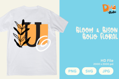 Bloom &amp; Bison Boho Floral Monogram Product Image 1