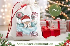 Christmas Deer Santa Sack, Christmas Gift Bag Design Product Image 1
