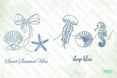 Retro Summer Coastal SVG PNG Clipart Product Image 1