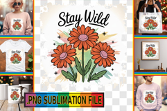 Bright TOTE BAG Magic PNG, Flowers Quote Product Image 1