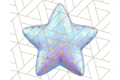 Cute Puffy Star Clipart PNG, 3D Glossy Pastel Stars Clip Art Product Image 3