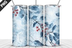 Christmas Flowers Tumbler Wrap | Sublimation Design | Tumble Product Image 2