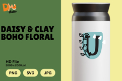 Daisy &amp; Clay Boho Floral Monogram Product Image 1