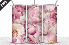 Flowers Tumbler Wrap | Sublimation Design | Tumble PNG Product Image 4