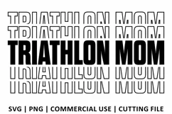 Triathlon Mom SVG | Stacked SVG Product Image 2