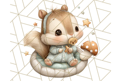 Woodland Nursery Baby Animals Clipart, Cute Animals Png Product Image 3