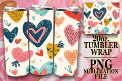 Heartfelt Sublimation Wrap - Tumbler Product Image 1