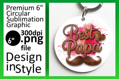 Chic Keychain Circle Design Template , Father&#039;s Day Product Image 1