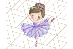 Ballerina Clipart PNG, Cute Ballet Girl Illustration Art Product Image 3