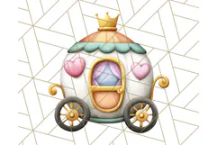 Royal Carriage & Princess Vehicle PNG Clipart for Fairytales Product Image 3