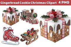 Gingerbread Cookie Christmas Sublimation Clipart PNG Product Image 1