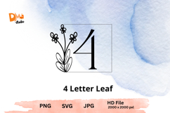 Letter Leaf Monogram Product Image 1