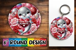 Enchanted Circle Keychain Inspiration PNG, Valentines Product Image 1