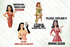 Funny Sarcastic Pin-up Girl Clipart Product Image 1