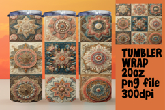 HIGH-QUALITY 20oz Tumbler PNG , Patchwork Product Image 1