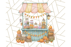 Pastel Halloween Town PNG Clipart, Spooky Shops &amp; Homes Png Product Image 3
