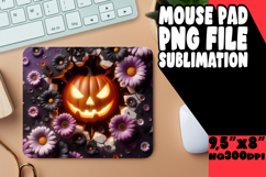 Cheerful Mouse Pad Design PNG, 3D Pumpkin Product Image 1