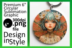 Dynamic Round Design for Keychains , Fairy Product Image 1