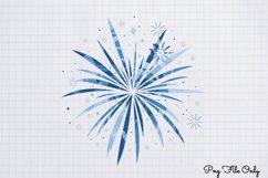 Happy New Year Fireworks Clipart PNG Product Image 1