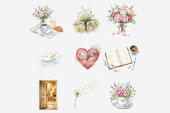 Fresh Start New Chapter Watercolor Clipart Bundle, Self Love Product Image 13