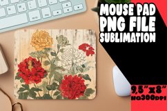 Antique Flower Pattern Mouse Pad Print Product Image 1