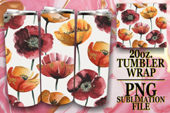 Joyful Spirits 20oz tumbler wrap, Flower Pattern Product Image 1