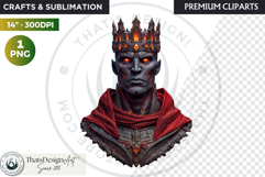 Fantasy Ruler Clipart PNG, Fantasy King &amp; Queen Portrait Product Image 1