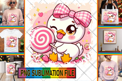 Cheerful TOTE BAG Sublimation Art, Cute Goose Product Image 1