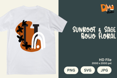 Sunroot &amp; Sage Boho Floral Monogram Product Image 1