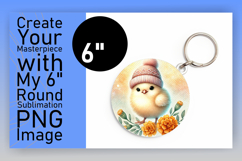 Dynamic Keychain Circle Design Artwork , Cute Animals Product Image 1