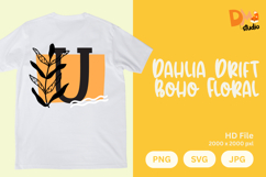Dahlia Drift Boho Floral Monogram Product Image 1