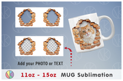 3D Hole in Brick Wall Photo Frame Pattern - 11oz-15oz Mug. Product Image 3