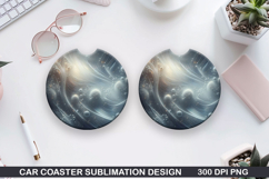 Car Coaster Sublimation| Coaster PNG Design Product Image 1