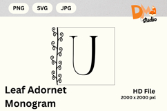 Leaf Adorned Monogram - Botanical Alphabet Letters Product Image 1
