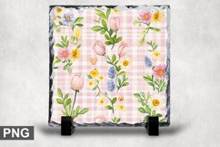 Easter Spring Square Sublimation Slate Design Product Image 1