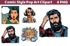 Comic Style Pop Art Sublimation Clipart PNG Product Image 1