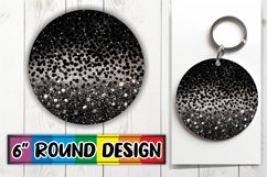 Glitter Leopard Spectacle: Sublimation Round Product Image 1