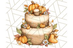Fall Cake Clipart PNG, Autumn Cakes With Pumpkins Product Image 3