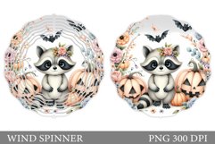 Cute Raccoon Wind Spinner. Cute Pumpkin Wind Spinner Product Image 1