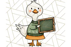 Goose Occupation Clipart PNG, Cute Job-Themed Graphics Product Image 3